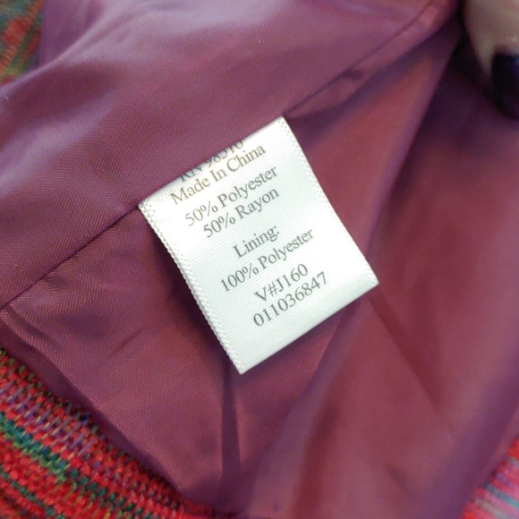 Coldwater Creek Plus 2x Purple Red Blazer - Picture 6 of 6